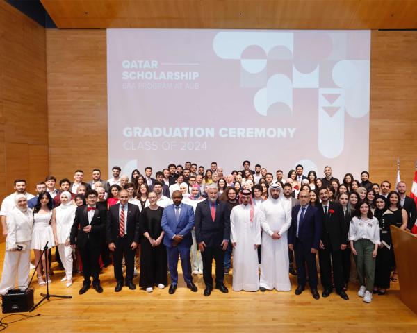 EAA's Al Fakhoora Programme with the support of QFFD Graduates Outstanding Cohort at the 2024 AUB Ceremony